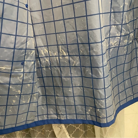 L.L. Bean Women’s Classic Long Raincoat Large Blue - Picture 4 of 7